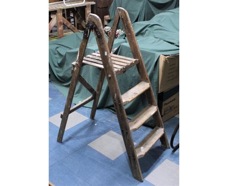 A Vintage Four Step Step Ladder 