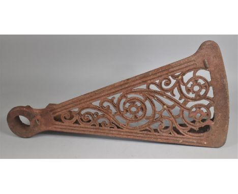 An Early 20th Century Cast Iron Step for Spiral Staircase perhaps, 52cms Wide 