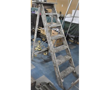 A Vintage Seven Step Step Ladder 