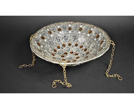 A Leaded Glass Light Shade, 39cm Diameter 