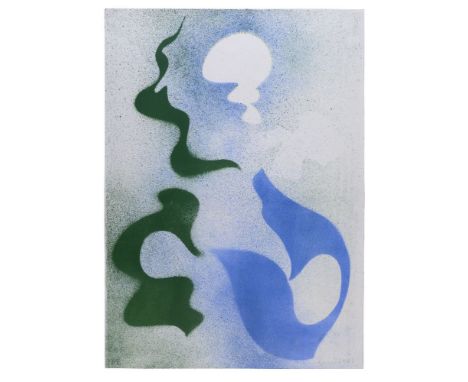 Berenice Sydney (British 1944-1983)   Puff (Green & Blue)   Lithograph printed in colours, 1973   Signed in pencil, dated 9'7