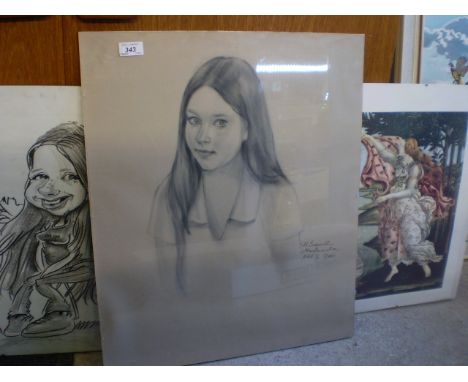 PORTRAIT OF A CHARACATURE OF GIRL PLUS ONE PRINT  