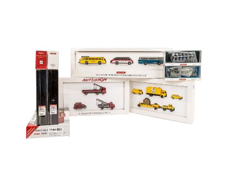   WIKING Konvolut 10 Set Packungen Fahrzeuge und Zubehör, Maßstab 1:87,  23 Fahrzeuge in 6 Sets: "Werbemodelle 1982/83 und 19