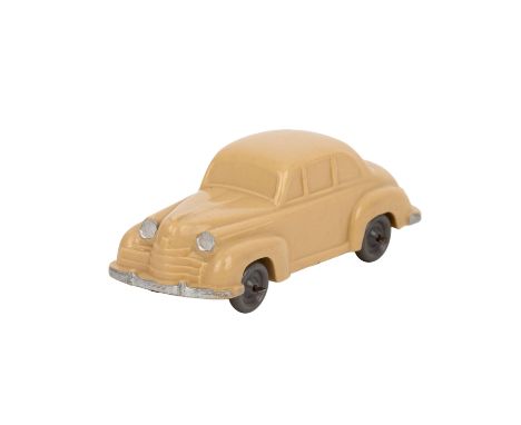   WIKING Opel Olympia, Modell 1951, 1952-1953,  unverglaster Rollachser, ohne Bodenplatte, Karosserie beige, Bodenprägung "WM