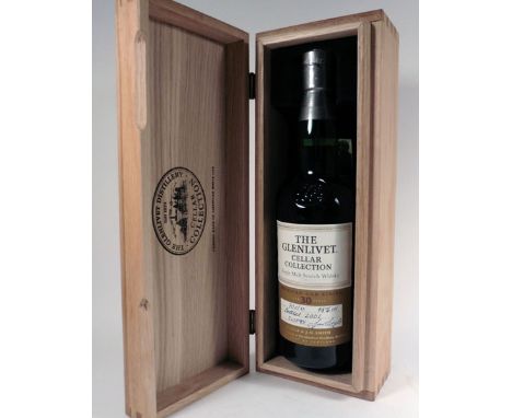 A bottle of The Glenlivet Cellar Collection 30yr old American Oak Finish Single Malt Scotch Whisky bottled in 2001 Sample Cod