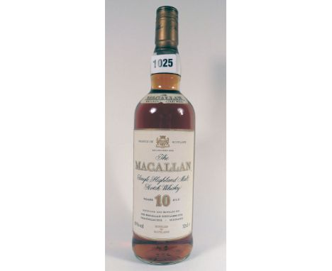 A bottle of The Macallan 10yr old Single Highland Malt Scotch Whisky 70cl 40% 
