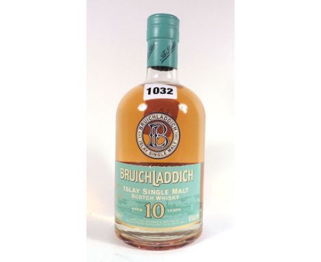 A Bottle of Bruichladdich 10yr old Islay Single Malt Scotch Whisky 70cl 46% 