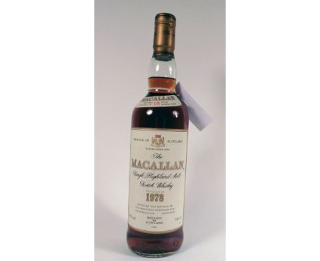 A bottle of The Macallan 18yr old Single Highland Malt Scotch Whisky distilled in 1978 and bottled in 1996 70cl 43% 