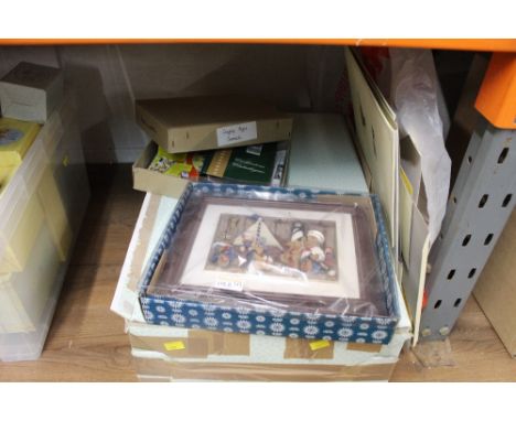 A box of Cherished Teddies and other collectables, to include Steiff boxes
