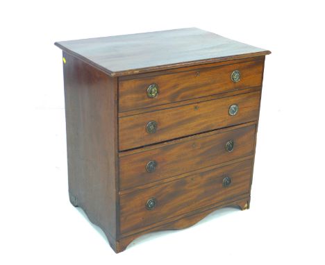 A 19th century mahogany cased night commode, in the form of a chest of drawers, 65 by 46.5 by 66.5cm high. 
