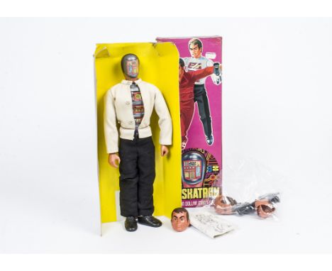 A Denys Fisher Six Million Dollar Man Maskatron Action Figure, in original box with bagged accessories and instructions, VG-E