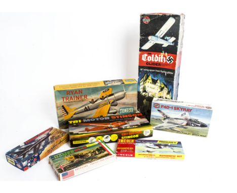 Postwar and Later Military Aircraft  Model Kits, a boxed group including  Airfix 1974 51320-9 Colditz Glider and 1:72 F4D-1 S