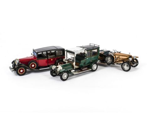 Franklin Mint 1:24 1907 Rolls-Royce, in original box, 1935 Mercedes-Benz 770 K Sedan with Hirohito Emblem, 1921 Rolls-Royce S