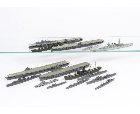 1:1200 Scale or similar Waterline Naval Vessels by various makers, including Neptun 1213 'Shokaru', 1214 'Hiryu', 1224 'Junyo