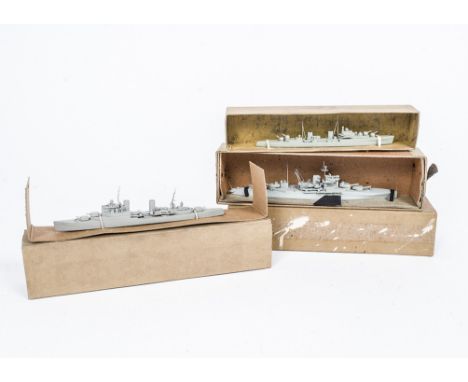 1:1250 or similar Scale Naval wooden Waterline Models by various makers, Parah B13 'London', Lowley Workshops B53.5 moderned 