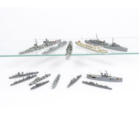 1:1200 Scale or similar Waterline Naval Vessels by various makers, including HB 18A 'Hikawa Maru' Hospital Ship 1945, Neptun 