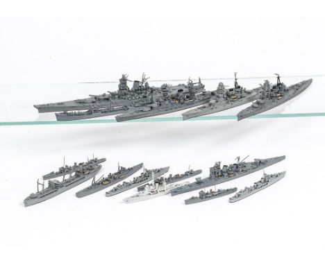 1:1200 Scale or similar Waterline Naval Vessels by Neptun and CM, including Neptun 1201 'Yamato', 1302 'Nagoto', 1206 'Kongo'