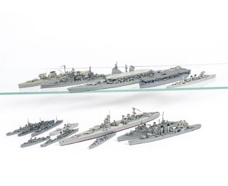 1:1200 Scale or similar Waterline Naval Vessels by various makers, including Neptun 1140 'Nigeria', 1333 'Minneapolis', Anker