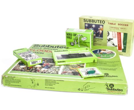 Collection of Subbuteo, comprising Floodlighting Edition Set with Handbook and Price List dated 1979, Continental Display Edi