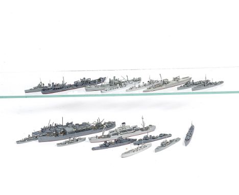 1:1200 Scale or similar Waterline Naval Vessels by various makers, including Nelson 004 'Highland Princess', Hansa RFA, Tride