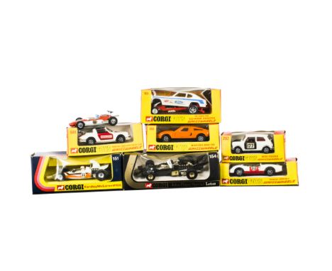 Corgi Toys Whizzwheels, 282 Mini-Cooper, 509 Porsche Targa 911S 'Polizei' Police Car, 371 Porsche Carrera 6, 163 The Santa Po