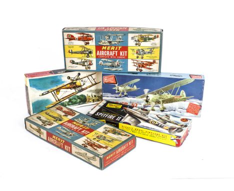 Postwar Military Aircraft  Model Kits, a boxed group of 1:48/50 scale WW1 and later aircraft including 1:48 examples Merit Fo