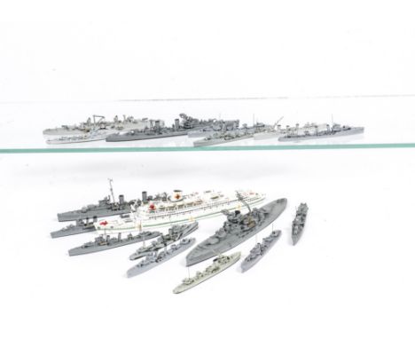 1:1200 Scale or similar Waterline Naval Vessels by various makers, including Nordzee Models NZ62 'Orananje' Hospital Ship, Ne