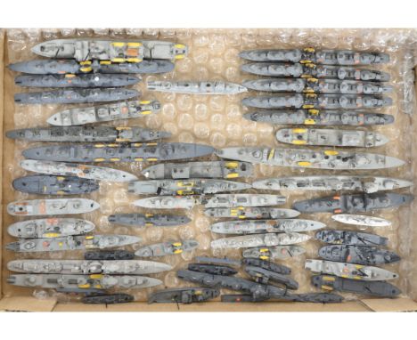 Various makers 1:1200 scale or similar metal Naval Vessels,  large quantity of smaller Naval vessels including 1221 'Weymouth