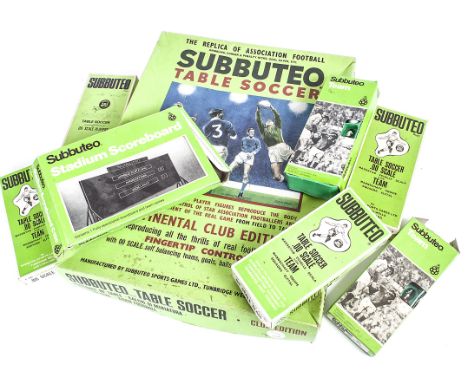 Collection of Subbuteo, Continental Club Edition Set, Stadium Scoreboard, Teams, 209 West Ham, 171 Middlesborough, 65 Heavywe