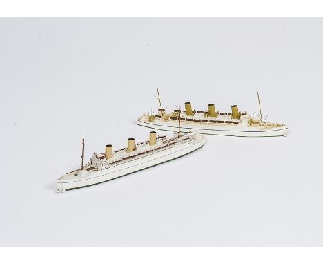 Bassett-Lowke and Len Jordan 'Empress of Japan' 1:1200 scale Waterline Models, unboxed, E (2) 