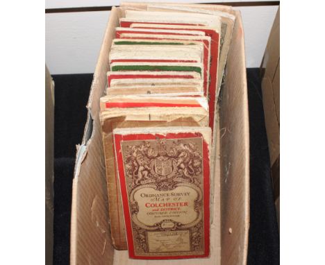 A collection of vintage East Anglian Ordnance Survey maps 