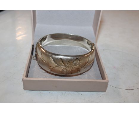 1966 Birmingham HS Ltd. wide solid Sterling silver bangle, approx. 52gms 