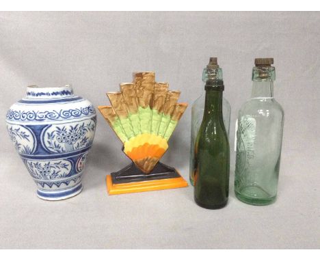LOT OF CERAMIC JUGS, VASES, CHINA AND GLASS