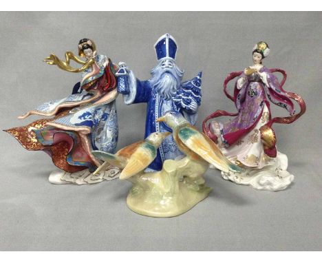 PAIR OF FRANKLIN MINT FIGUREScomprising 'Empress of the Snow' no. M 7040, and the 'Dragon King's Daughter' no. A 3282, both o
