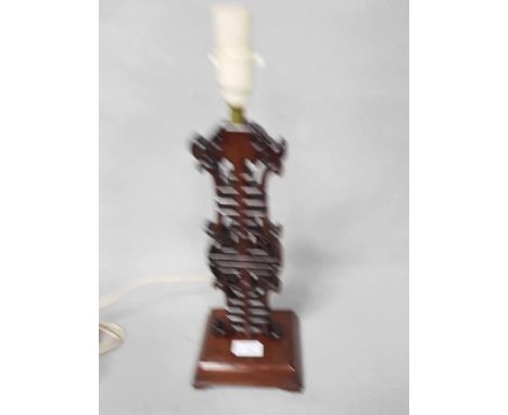 CHINESE HARDWOOD LAMP