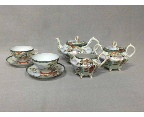 NORITAKE PART TEA SERVICE AND A JAPANESE PART TEA SERVICE