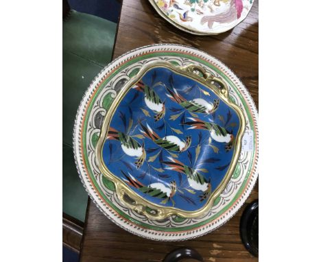 CROWN DEVON CHARGER, PAIR OF ROYAL CROWN DERBY PLATES, NORITAKE DISHalong with a Shelley vase, secessionist vase and a studio