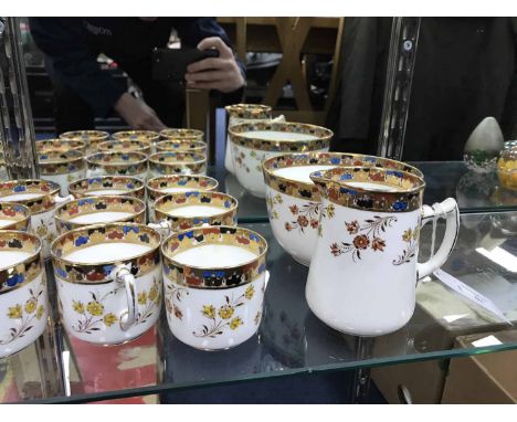 VICTORIAN FLORAL AND GILT TEA SERVICE