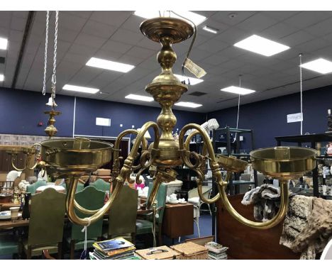 TWO BRASS LIGHT FITTINGS