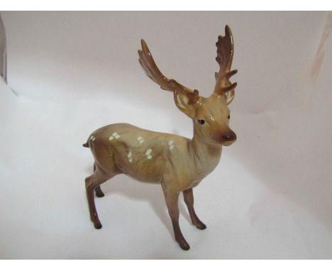 A Beswick Stag - standing, in light brown gloss, 981