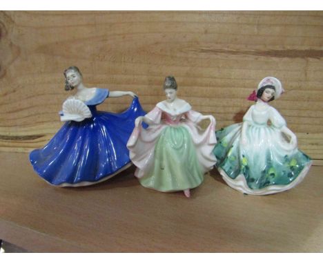 Three miniature Doulton figures Sunday Best, Sara, ad Elaine