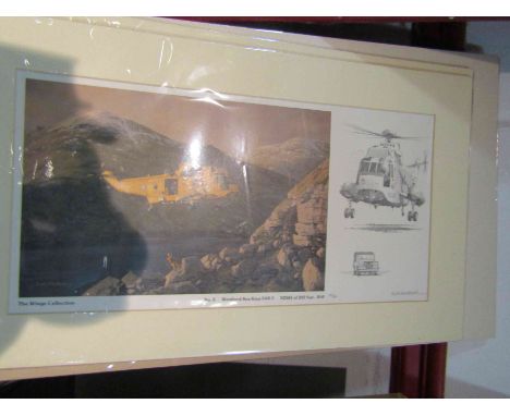 Three Keith Woodcock limited edition prints: Lockheed SR71A 10/51, Blackburn Beverley 32/50 and Westland Sea King 45/50, sign