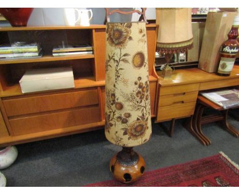 A retro West German floor lamp with shade 