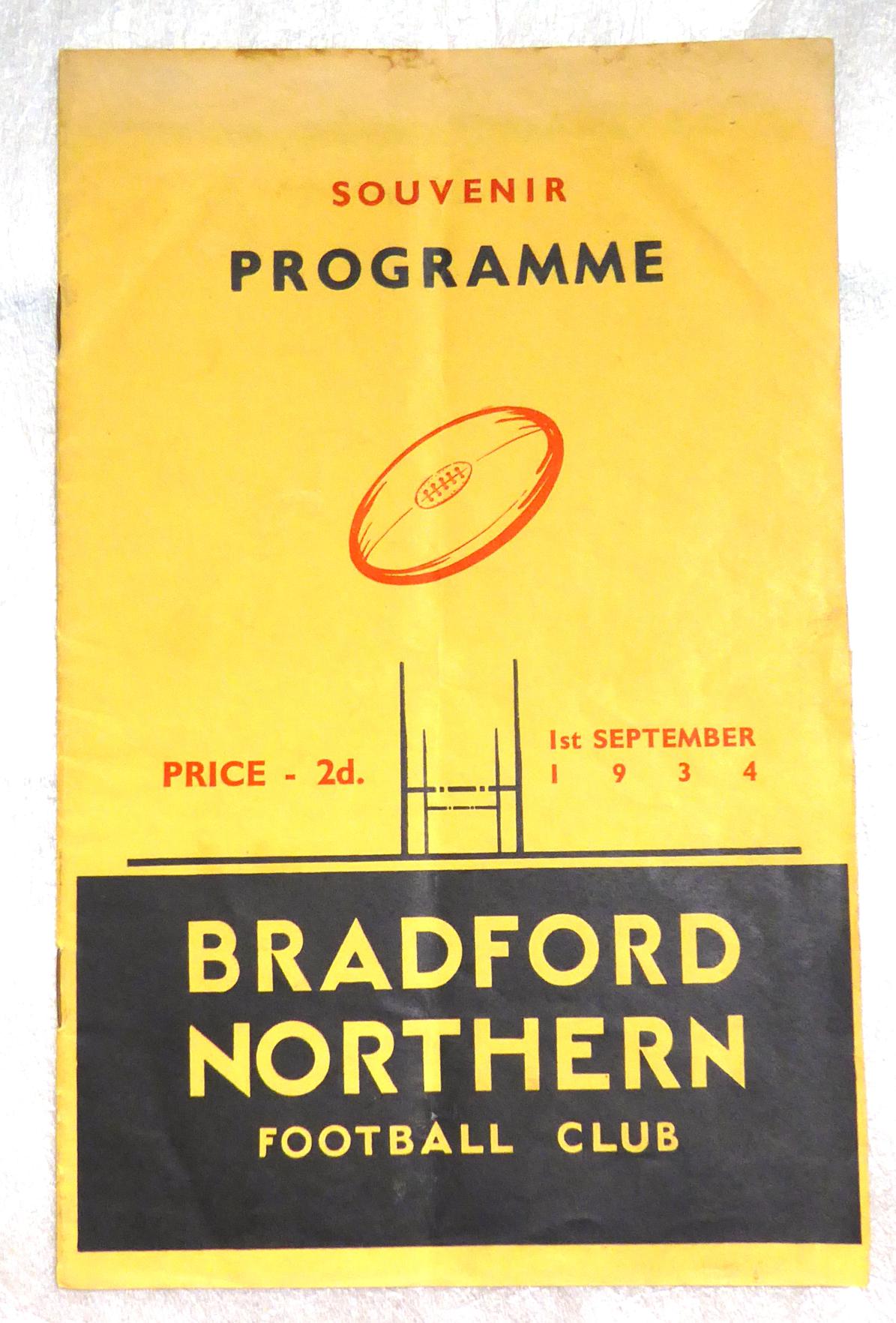 Bradford Northern Rugby League Related Items including Players Cap