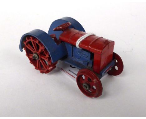 Dinky (Pre-War) 22E Farm Tractor red/blue (G)