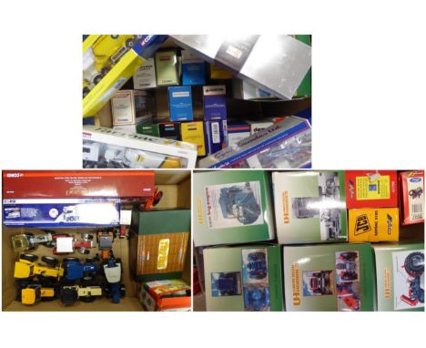 Universal Hobbies Six Tractor Models together with 21 assorted Corgi trucks together with four other models (all E boxes E-G)