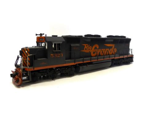 KTM Scale Models O Gauge Brass SD45 Diesel Locomotive painted as Rio Grande 5323 by Alfona Bossera April 1982 (G-E box G-F)