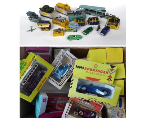 Various Diecast including Morestone AA Motorcycle and sidecar with two screens and rider (G box G) Corgi 351 RAF Land Rover, 