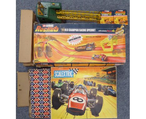 Scalextric Sports Set 31 with E-type Jaguar and Ferrari 312 (boxed) together with Corgi Rockets World Championship Speed set,