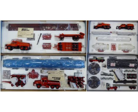 Corgi Heavy Haulage 18004 Siddle C Cook Scammell Contractor and two Dyson trailer, 18006 Northern Ireland Carriers with vesse